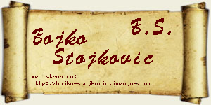 Bojko Stojković vizit kartica